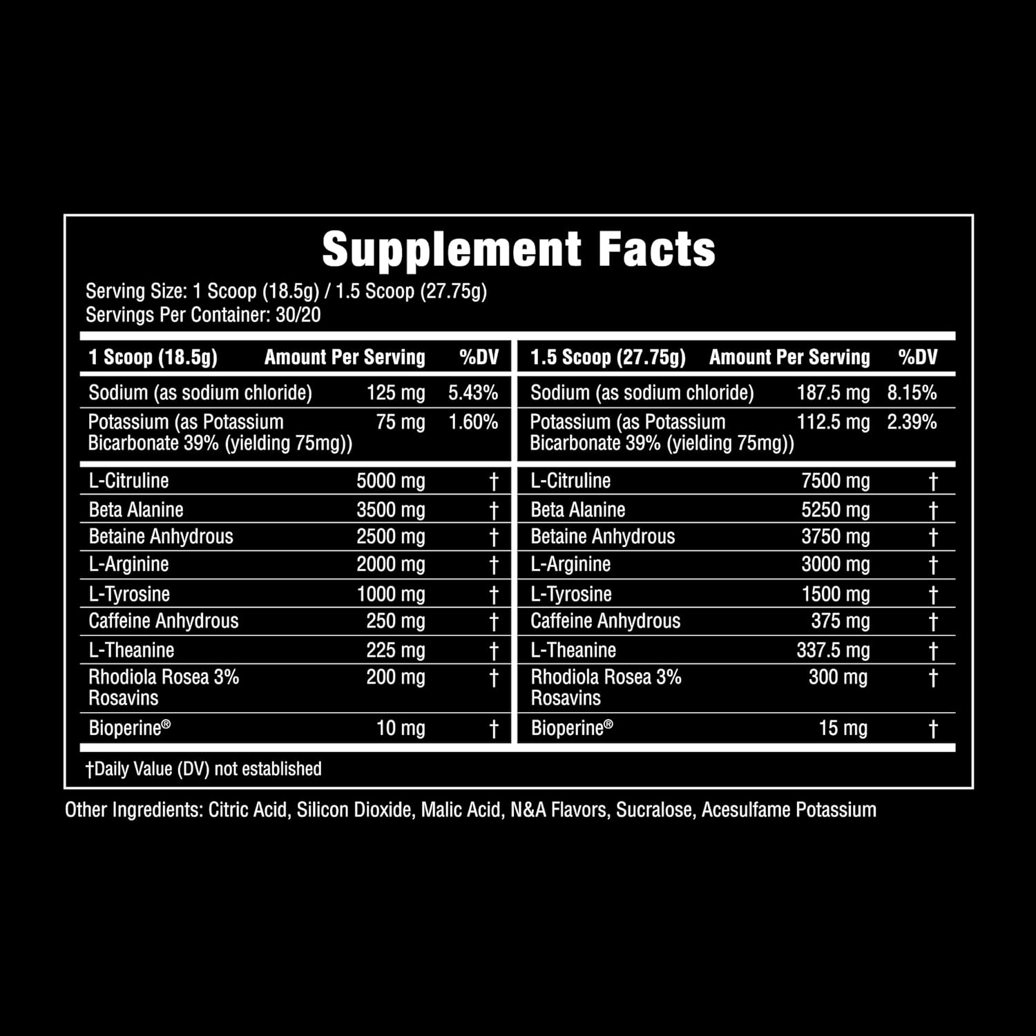 Extreme Energy and Focus Pre-Workout Powder with L-Citrulline and Beta-Alanine - 30 Servings - Cherry Lime Flavor