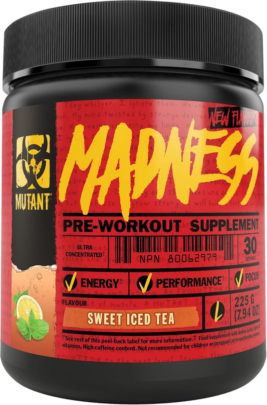 Extreme Pre-Workout Powder for High-Intensity Workouts - Sweet Iced Tea Flavor - Enhances Performance and Focus