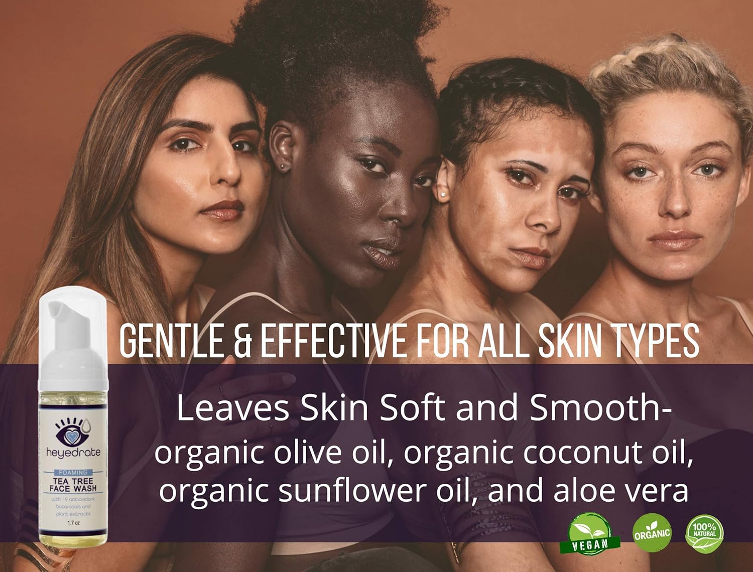 Eye Health Bundle: Omega 3 Fish Oil, Heated Eye Mask, Tea Tree Face Wash for Relief from Irritated Eyes