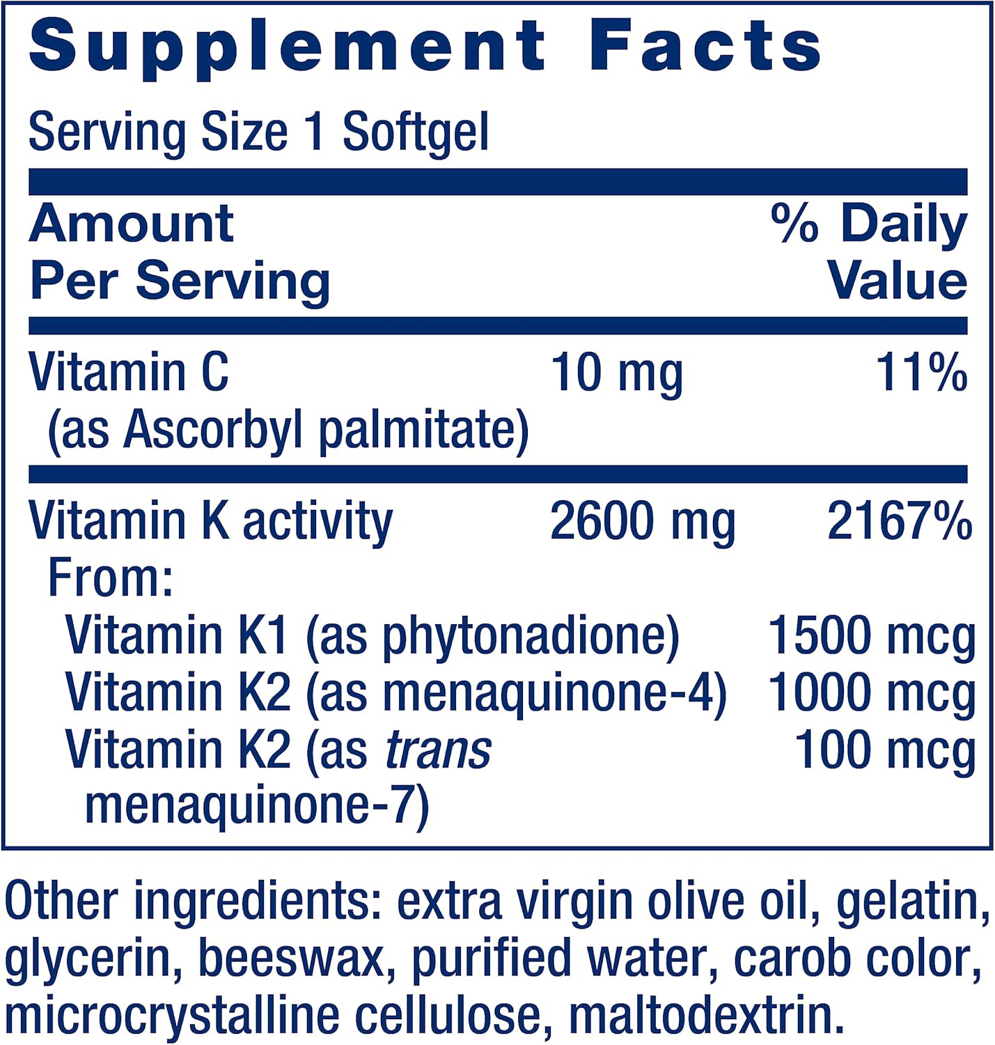 Eye Health Supplement with Lutein, Meso-Zeaxanthin, Saffron, and Astaxanthin + Vitamin K1 K2 MK-7 MK-4 C - 60 Eye Health Capsules + 90 Softgels