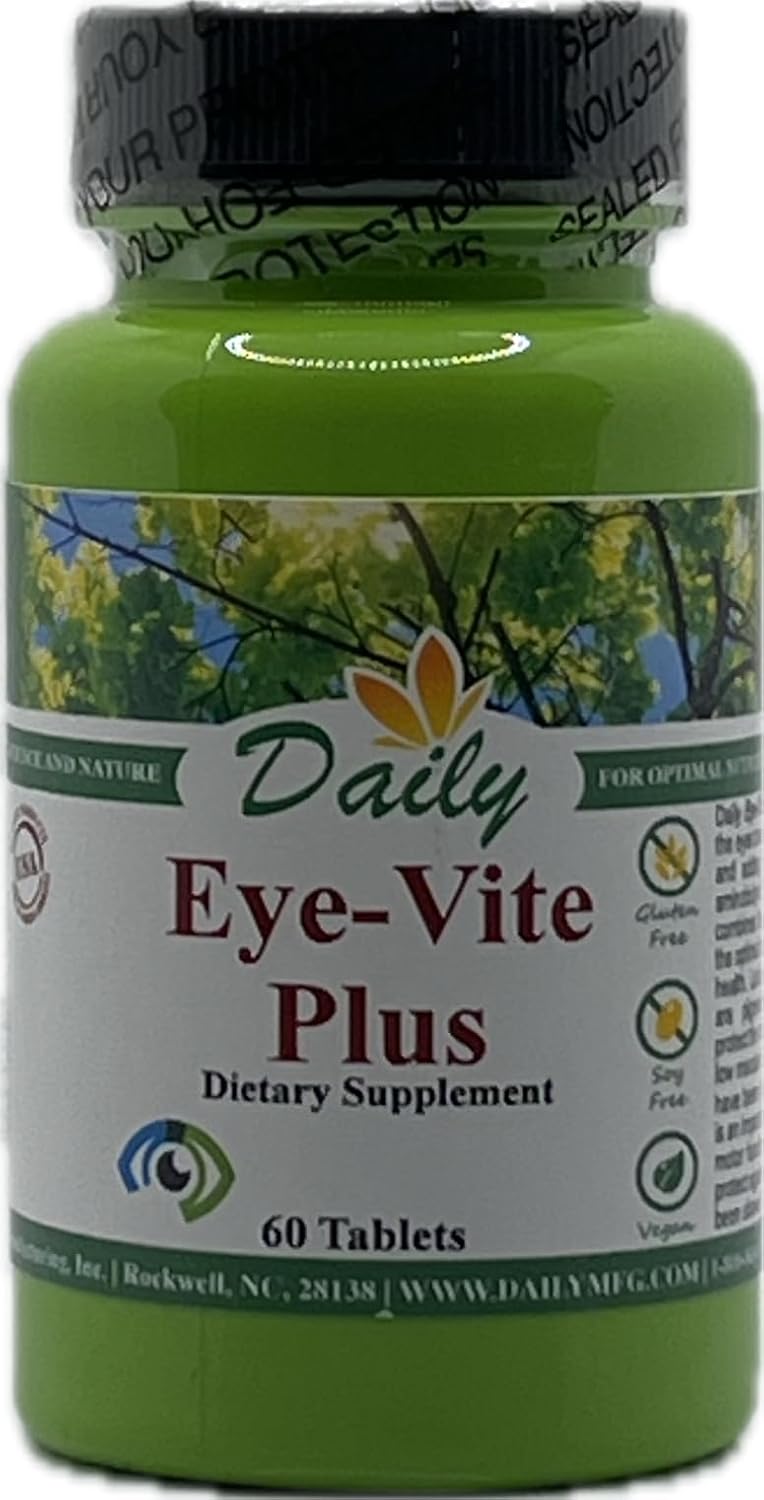 Eye Health Supplement with Vitamin A, C, E, Zinc, GABA, Lutein, Zeaxanthin, & Bilberry - 60 Tablets