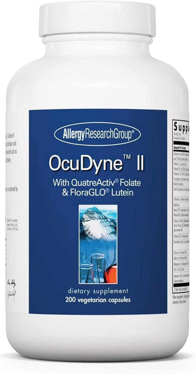 Eye Health Supplement with Vitamins for Adults - OcuDyne II, Vision Support Multivitamin with QuatreActiv Folate & FloraGLO Lutein - 200 Count