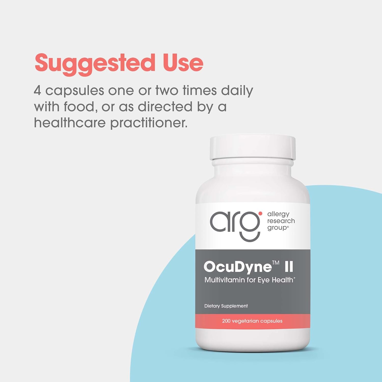 Eye Health Supplement with Vitamins for Adults - OcuDyne II, Vision Support Multivitamin with QuatreActiv Folate & FloraGLO Lutein - 200 Count