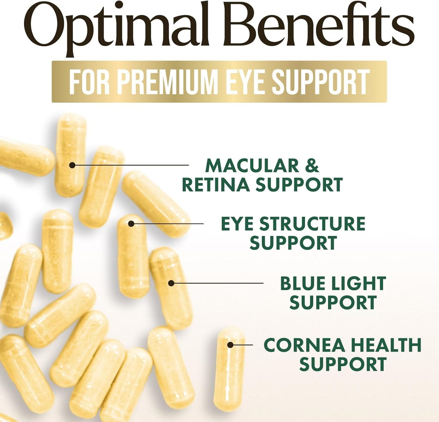 Eye Health Supplement with Zinc, Vitamins C & E, Lutein, Zeaxanthin - 60 Capsules, Non-GMO Vegan Formula for Adults - BoostGo Australia