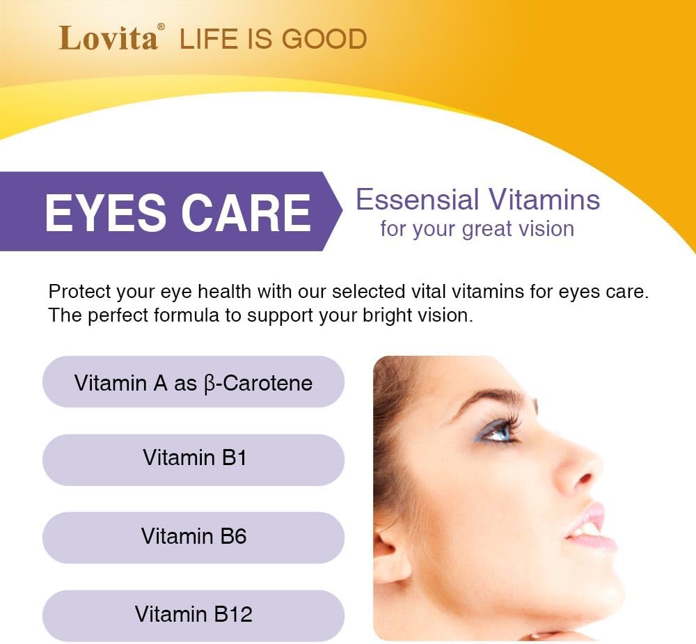 Eye Health Support Supplement with FloraGLO Lutein, Black Currant & Eyebright, 60 Capsules for Vision and Dry Eye Relief