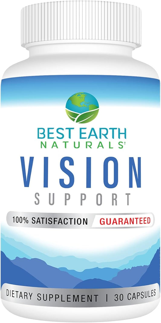 Eye Health Support Supplement with Lutein, Vitamin A, Quercetin - 30 Count Bottle