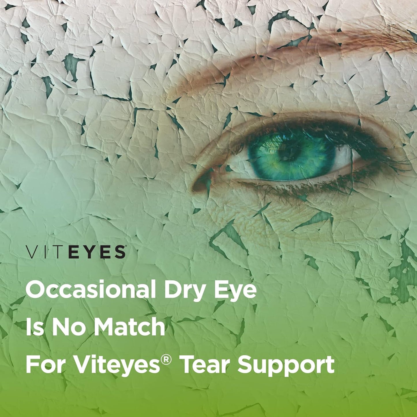 Eye Soothing Supplement for Dry Eyes, Redness Relief & Allergy Support - Viteyes Tear Support Blend with Omega-3 Fish Oil, 90 Softgels