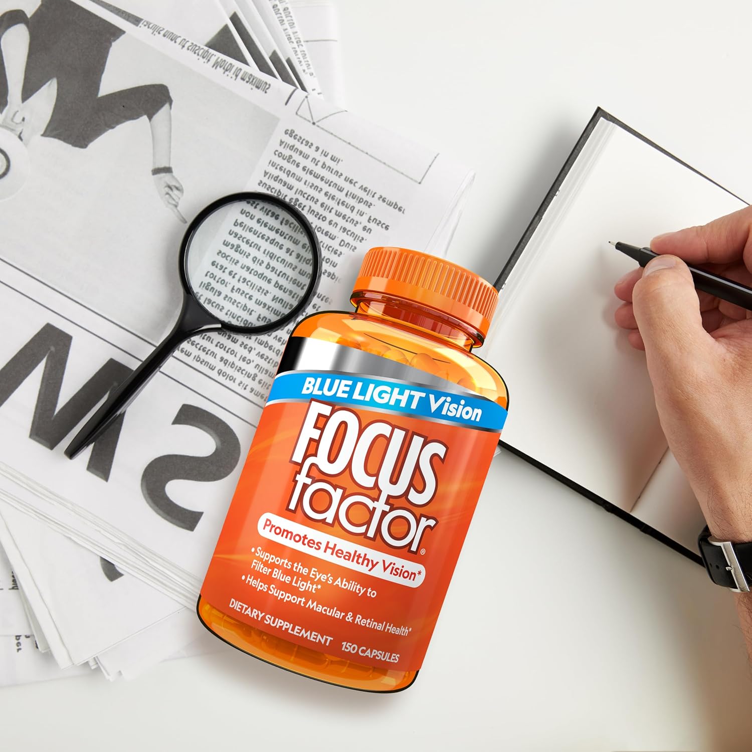 Eye Vitamin Supplement with Blue Light Filtration Support - Focus Factor Blue Light Formula (150 Count) - Lutein, Zeaxanthin, Vitamin C, E, Lutemax 2020® - Promotes Eye Health - BoostGo Australia