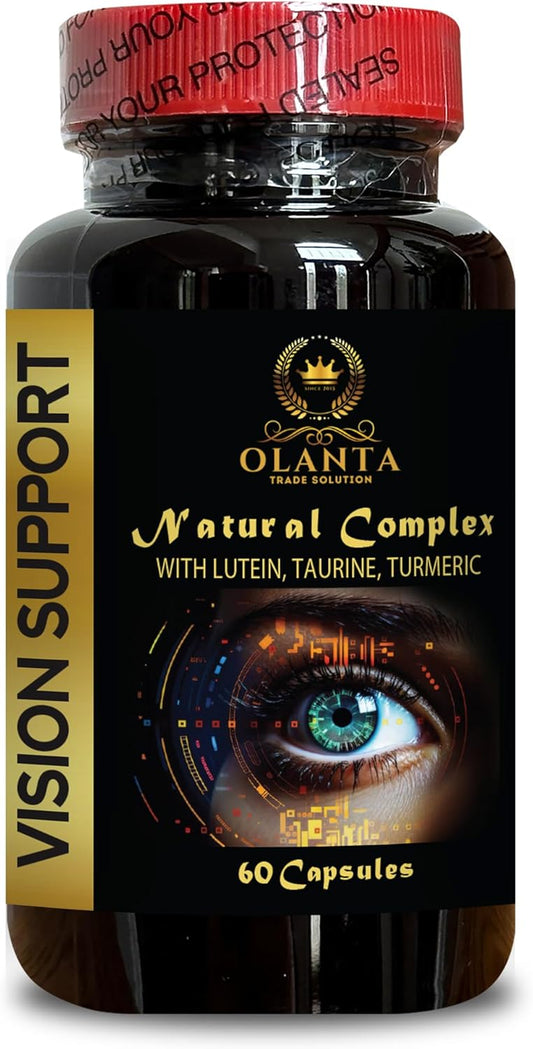 Eye Vitamins with Lutein, Bilberry & Antioxidants - Vision Support Complex with Organic Milk Thistle & Taurine - Advanced Eye Health Supplement
