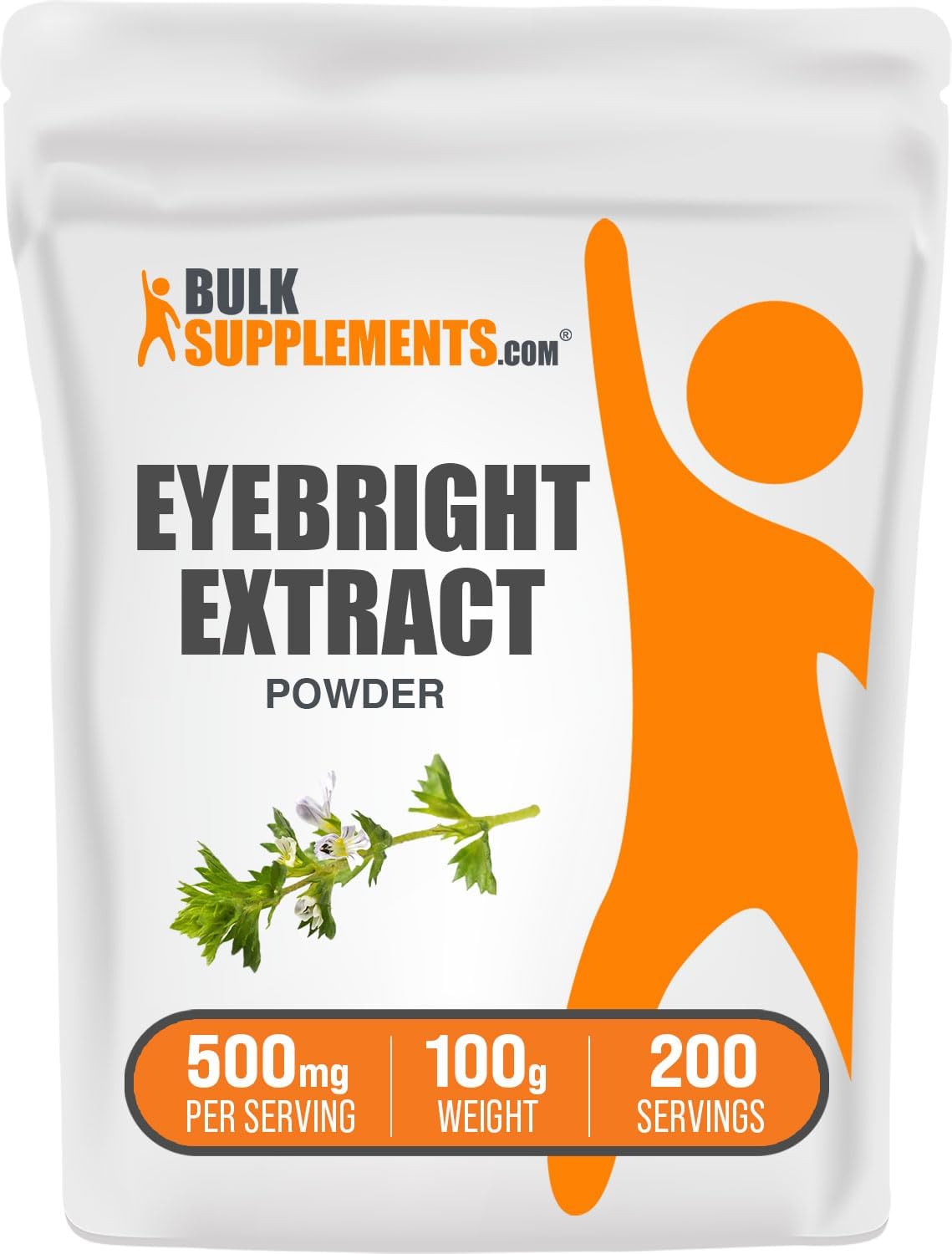 Eyebright Extract Powder - Herbal Supplement, Gluten Free, 500mg per Serving - BulkSupplements.com - 100g (3.5 oz)