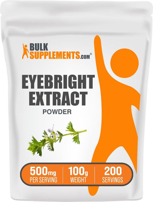 Eyebright Extract Powder - Herbal Supplement, Gluten Free, 500mg per Serving - BulkSupplements.com - 100g (3.5 oz)