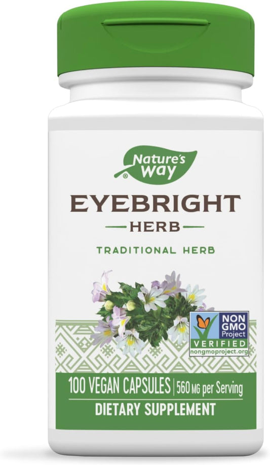 Eyebright Herb Capsules - 860mg per Serving, 100 Capsules, Vegan-Friendly