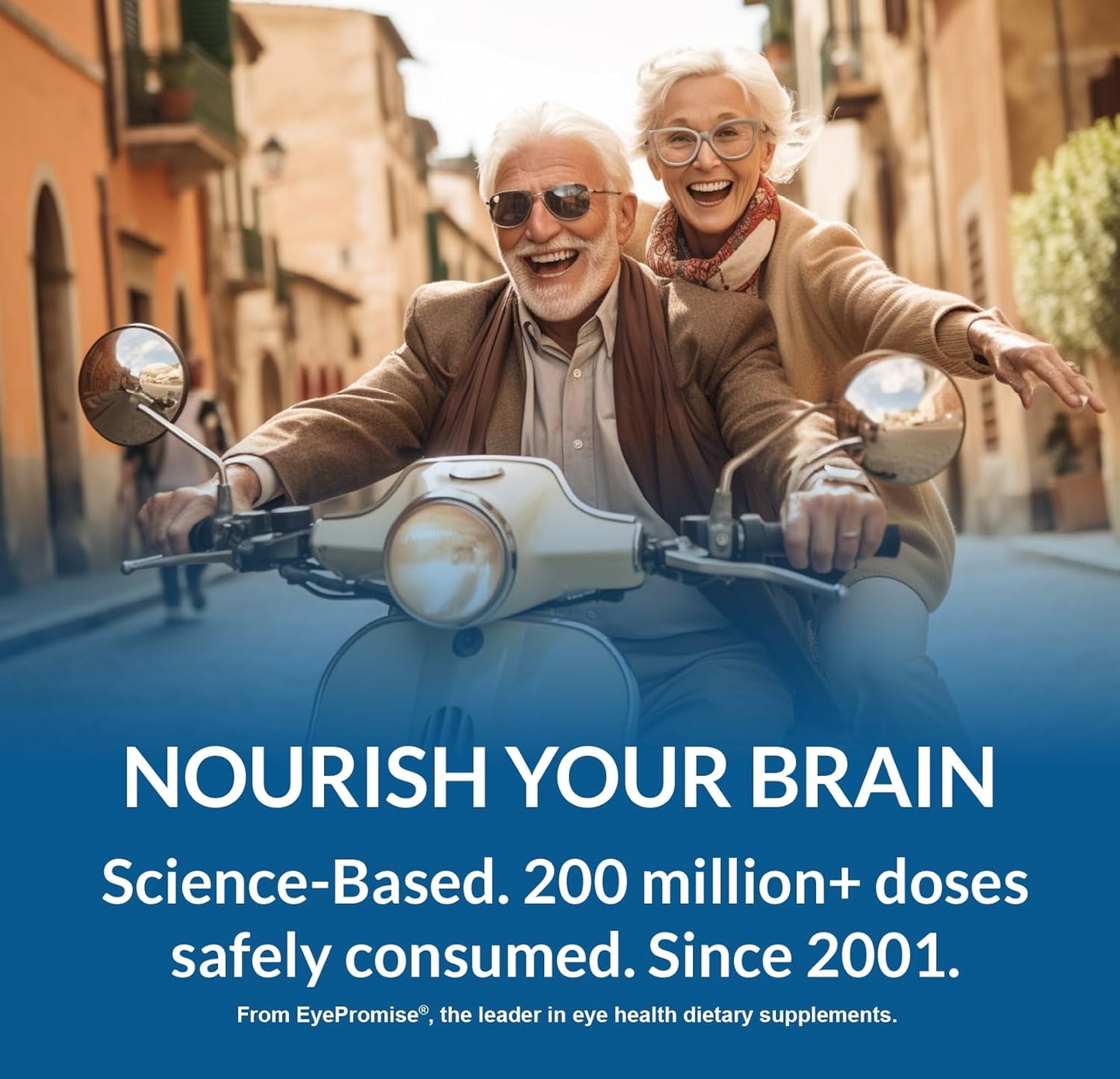 EyePromise BrainPromise Memory and Focus Supplement - Brain Health Support - Science-Based Formula - 30-Day Softgel Supply