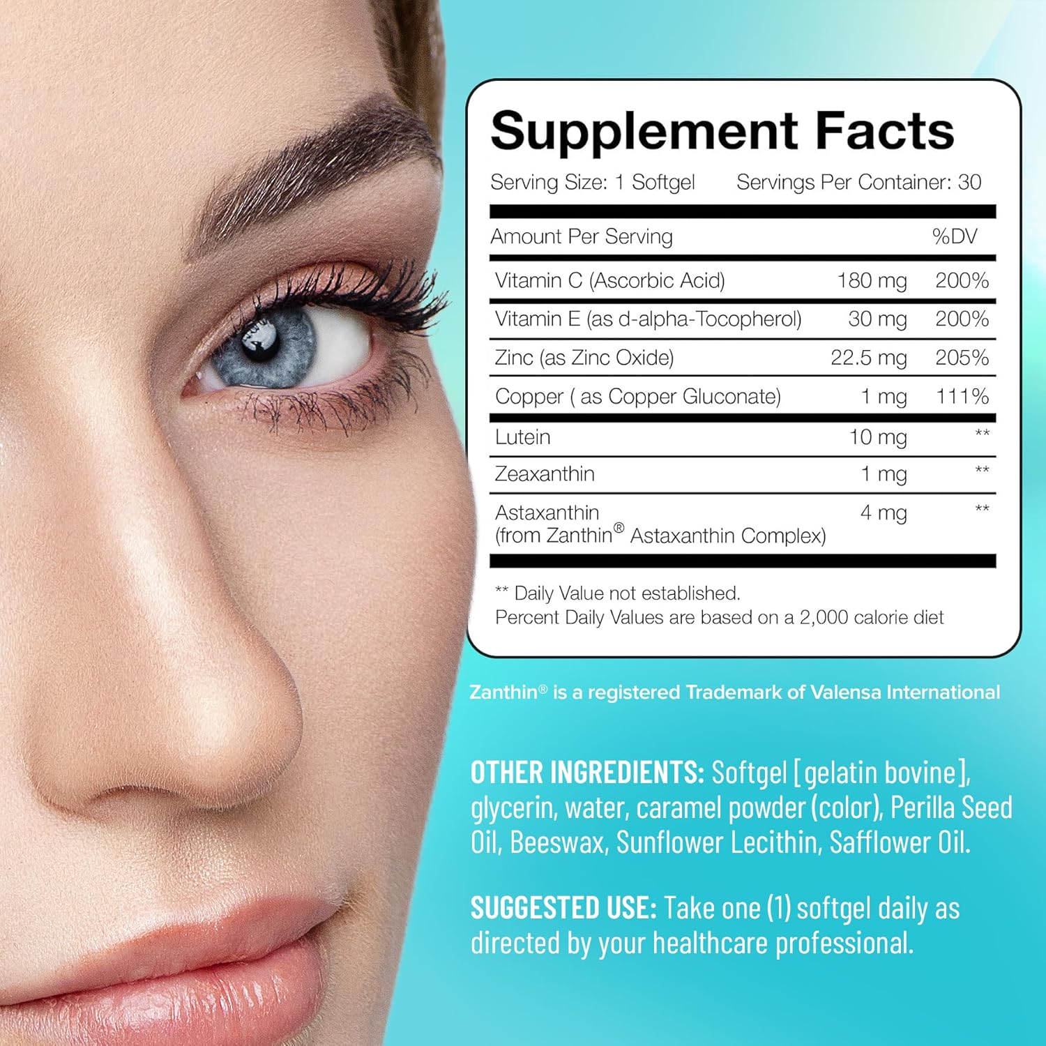 EyeScience Digital Blue Light Formula - Support Eye Health with Astaxanthin, Lutein & Zeaxanthin - Comfortable Screen Time - Non-GMO, Gluten-Free - 30 Softgels