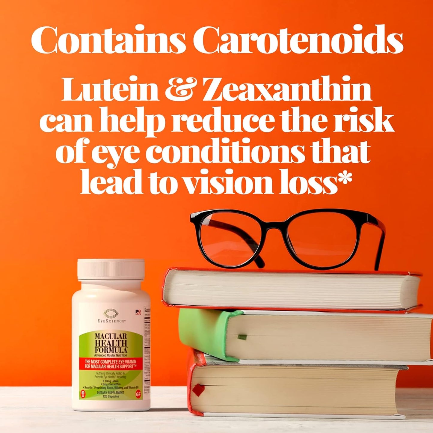 EyeScience Macular Health Formula 120 Capsules - Nutritional Supplement for Eye Health with Lutein, Zeaxanthin, Vitamins C, D, E & B6 - 2-Pack