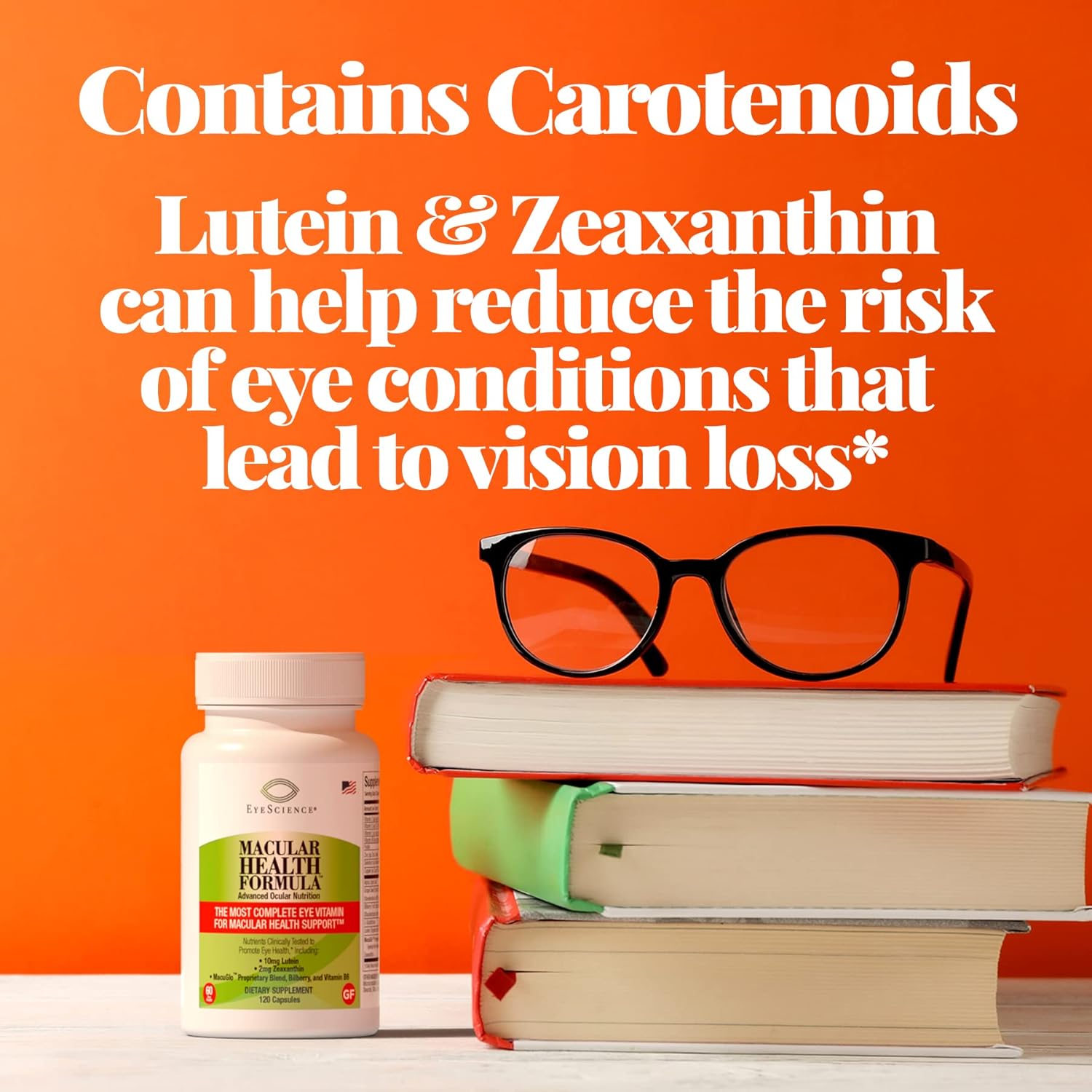 EyeScience Macular Health Formula 120 Capsules - Nutritional Supplement for Eye Health with Lutein, Zeaxanthin, Vitamins C, D, E & B6 - 2-Pack