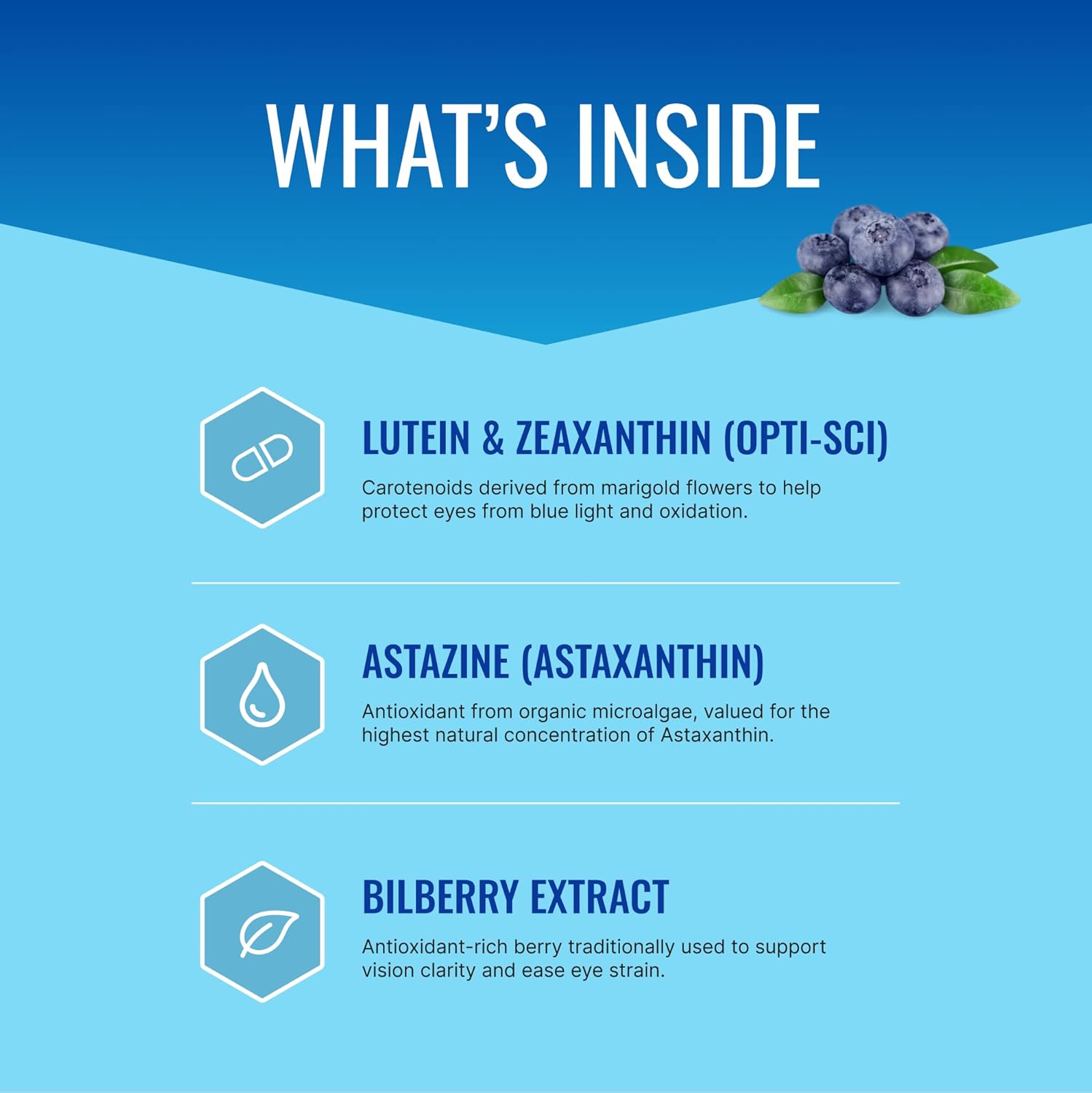 EyeSyl Eye Support Supplement with Chromium Picolinate, Taurine, Lutein, Zeaxanthin, Bilberry, BioPerine - 2 Bottles, 360 Capsules - Made in USA by Approved Science