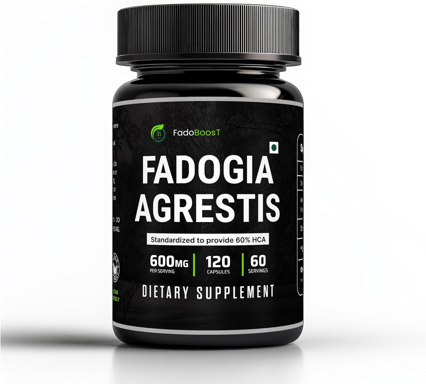 FadoBoost Fadogia Agrestis Capsules - 120 Count, Natural Testosterone Support