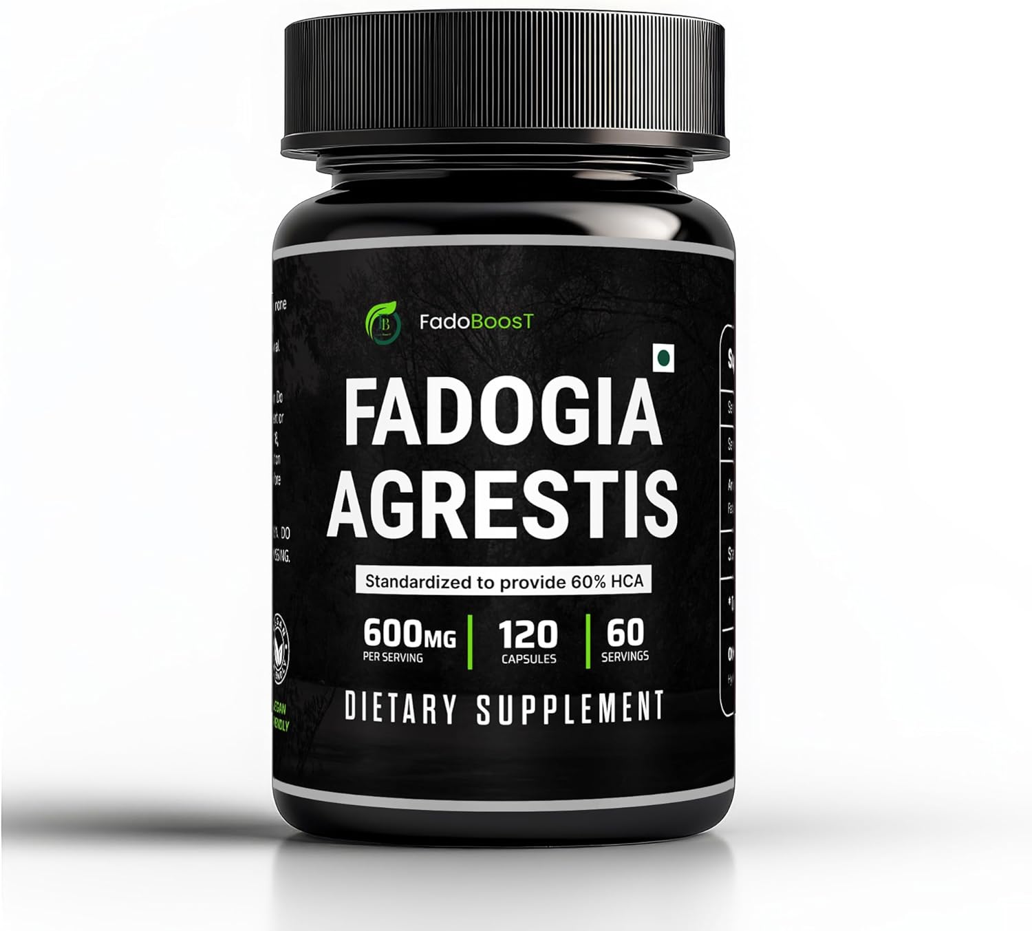 FadoBoost Fadogia Agrestis Capsules - 120 Count, Natural Testosterone Support