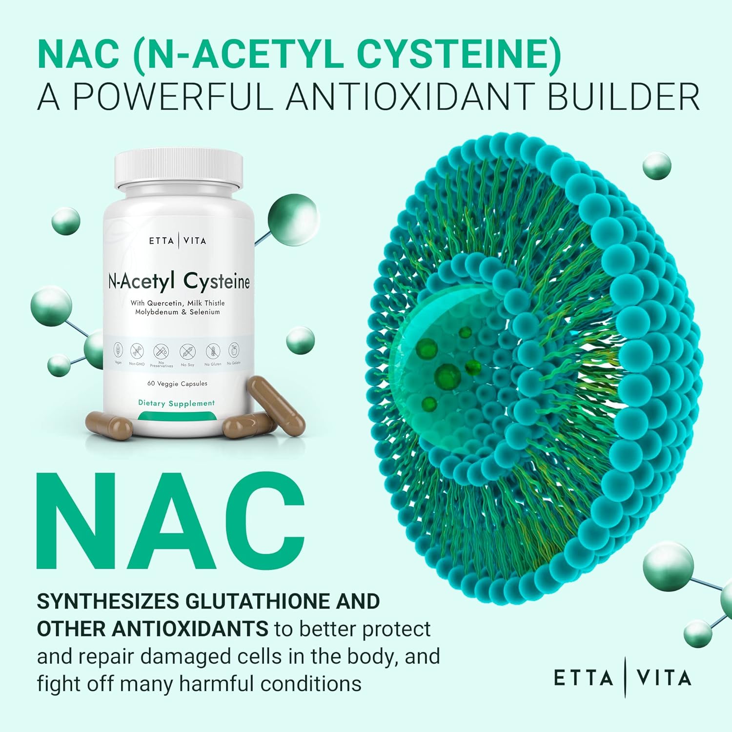 Fadogia Agrestis & N-Acetyl Cysteine Bundle: Enhanced Absorption with BioPerine, HP-β-CD, Quercetin, Milk Thistle, Molybdenum, Selenium - 600mg - 3X Absorbency