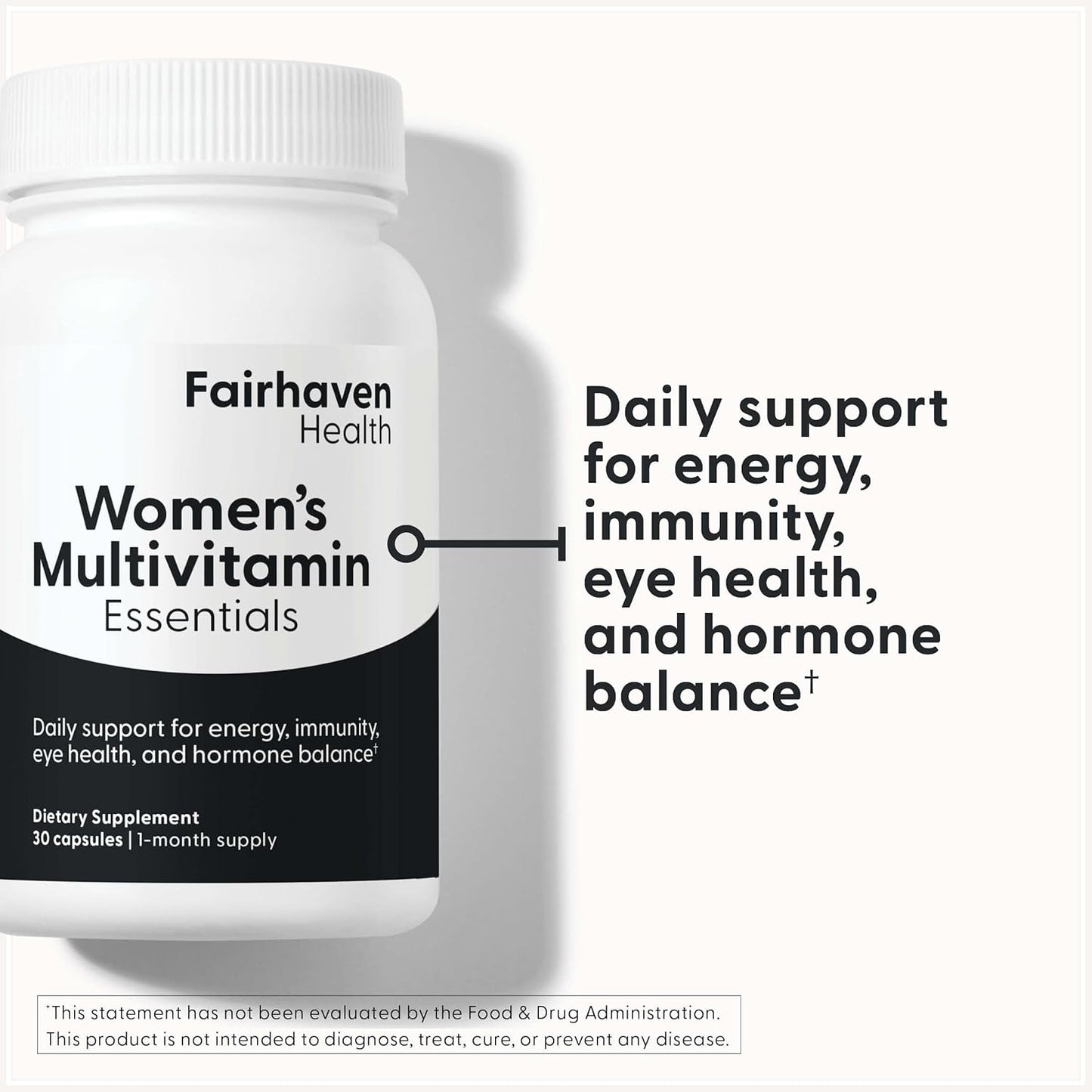 Fairhaven Health Women’s Multivitamin Capsules for Energy, Immune & Eye Health - 30ct Non-GMO Gluten Free