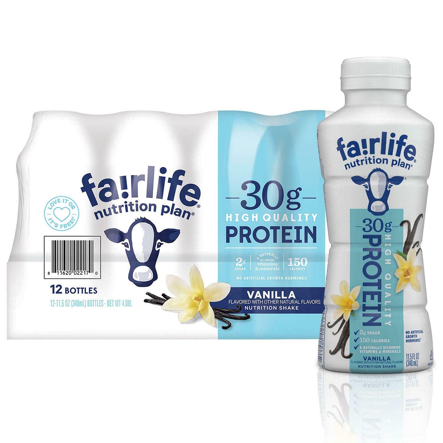 Fairlife Fair Life Nutrition Plan Vanilla High Protein Liquid Shake, 11.5 Fl Oz, 12 Pack
