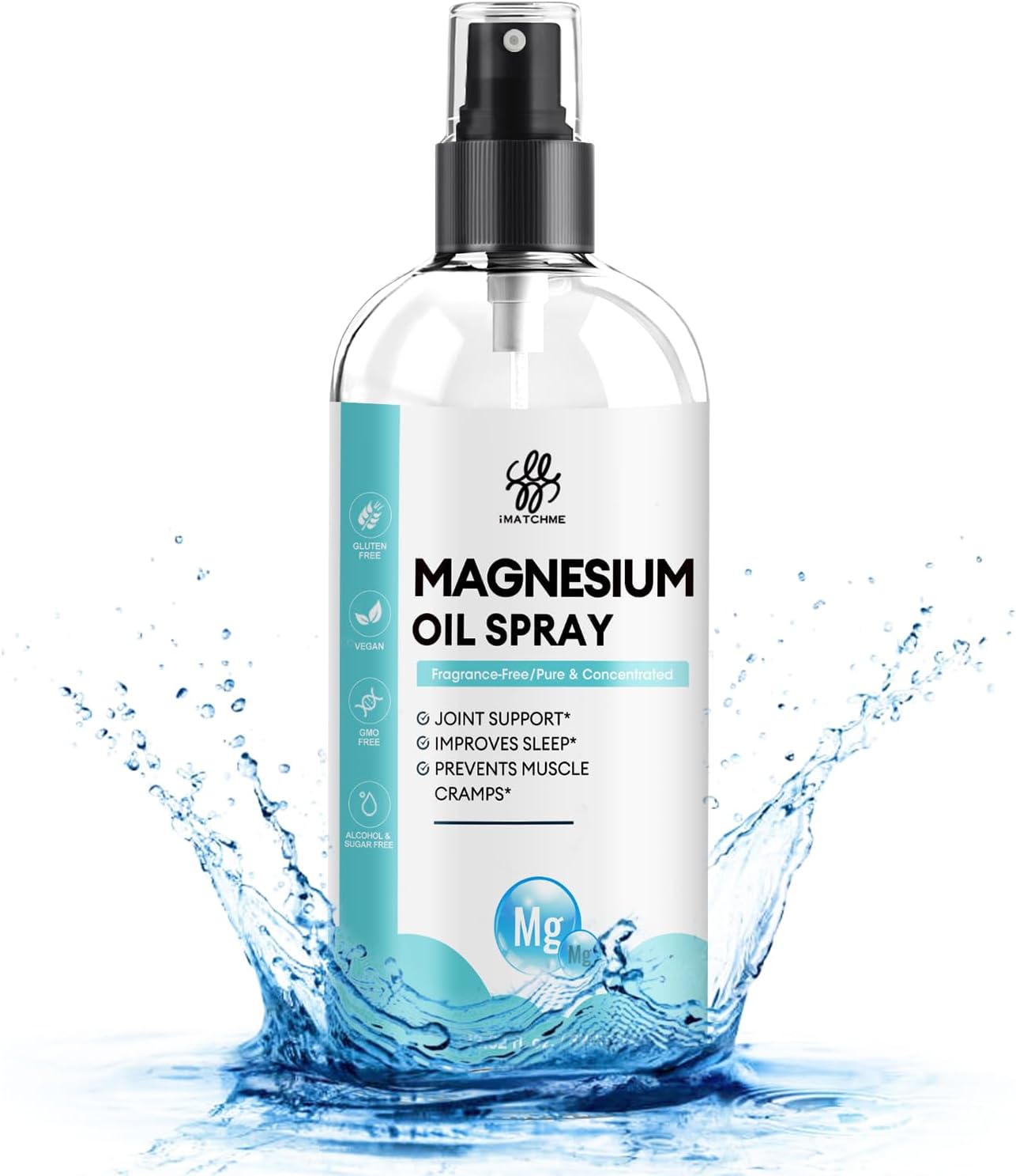 Family Size Magnesium Oil Spray for Feet & Body - 13.19 oz Pure Topical Solution for Leg Cramps, Joint Health, Sleep Support, Skin & Hair Nourishment - Natural Ancient Minerals