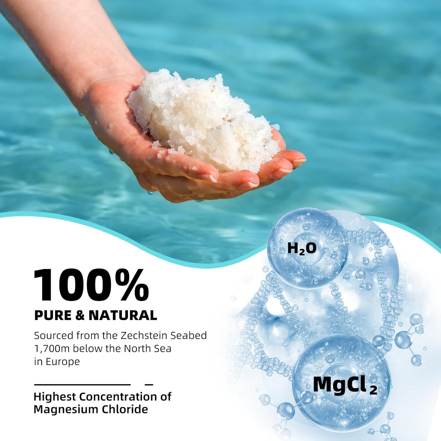 Family Size Magnesium Oil Spray for Feet & Body - 13.19 oz Pure Topical Solution for Leg Cramps, Joint Health, Sleep Support, Skin & Hair Nourishment - Natural Ancient Minerals