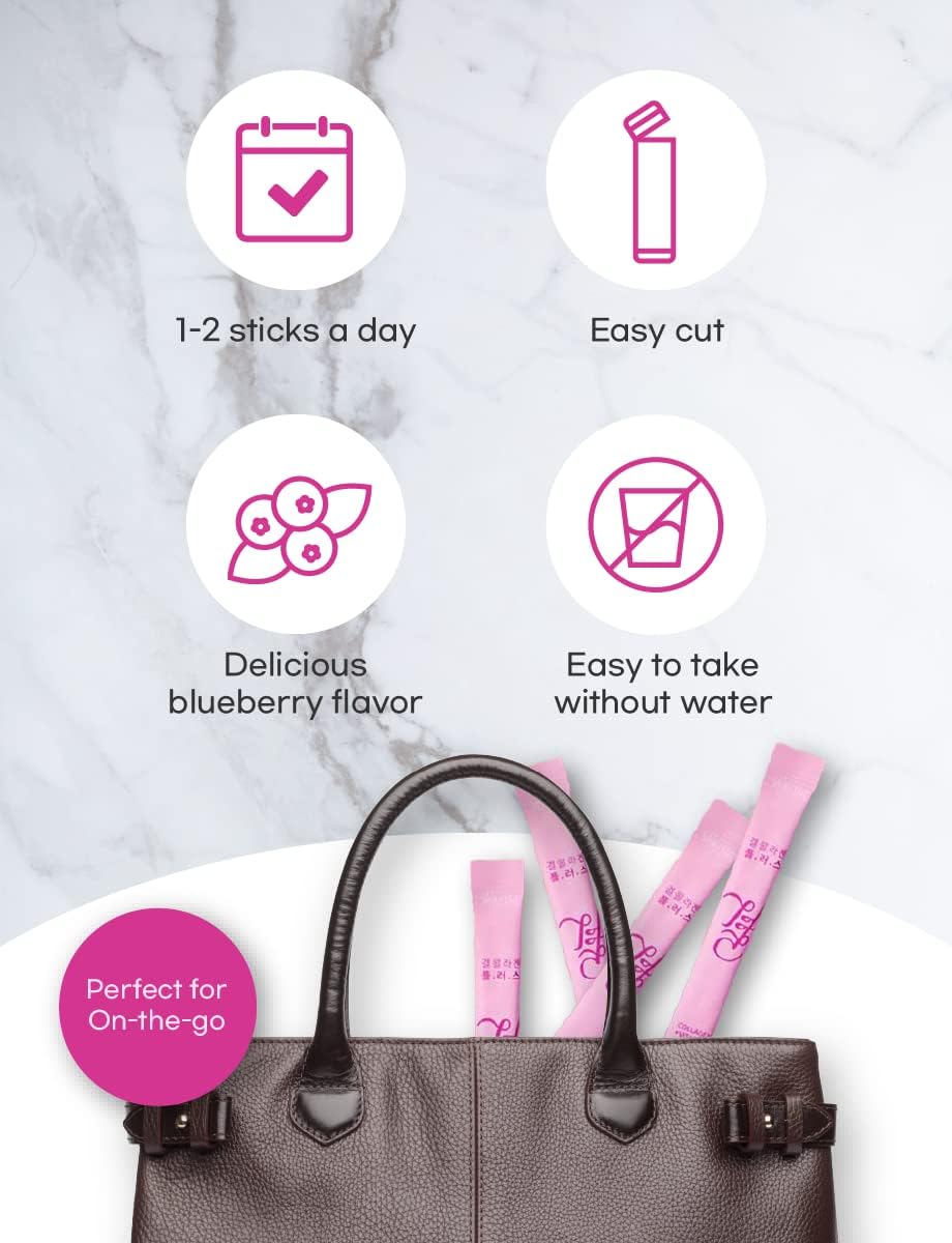 FARMER QUEEN Gyeol Collagen Plus+ with Vitamin C - 60 Stick Packets, Low Molecular Weight Formula