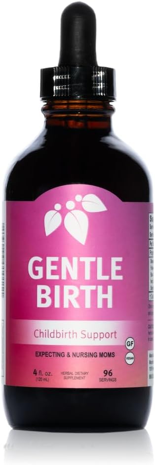 Fast-Acting Liquid Herbal Extract for Childbirth Support - 4oz, Mountain Meadow Herbs Gentle Birth Formula for Labor Prep