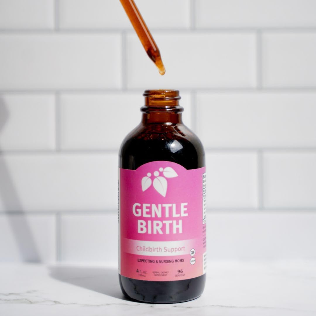 Fast-Acting Liquid Herbal Extract for Childbirth Support - 4oz, Mountain Meadow Herbs Gentle Birth Formula for Labor Prep