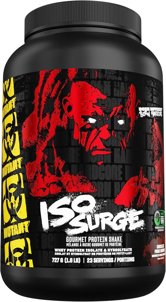Fast-Acting Mutant ISO Surge Whey Protein Isolate Powder for Recovery, Muscle Building, and Strength - Chocolate Fudge Brownie Flavor - 1.6 lb