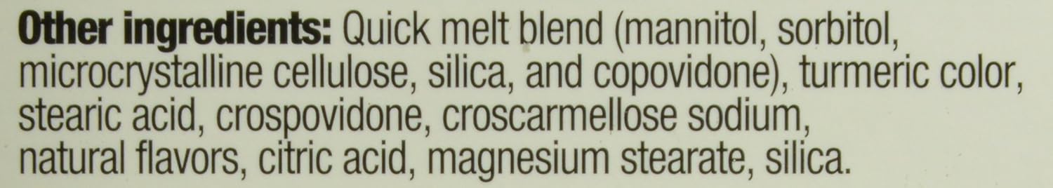 Fast-Acting Sunshine Vitamin D Quick Melts - 2,000 IU for Bone Health - 60 Servings