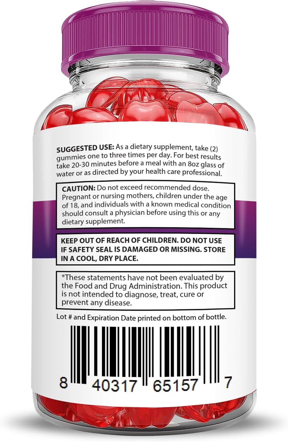 Fast Ripped Keto ACV Gummies (2 Pack) - Advanced Formula with Pomegranate Beet Juice - 1000MG - Vegan - Non GMO