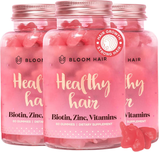 Faster Hair Growth Gummies with Biotin for Women - Vegan Hair Vitamins for Increased Thickness