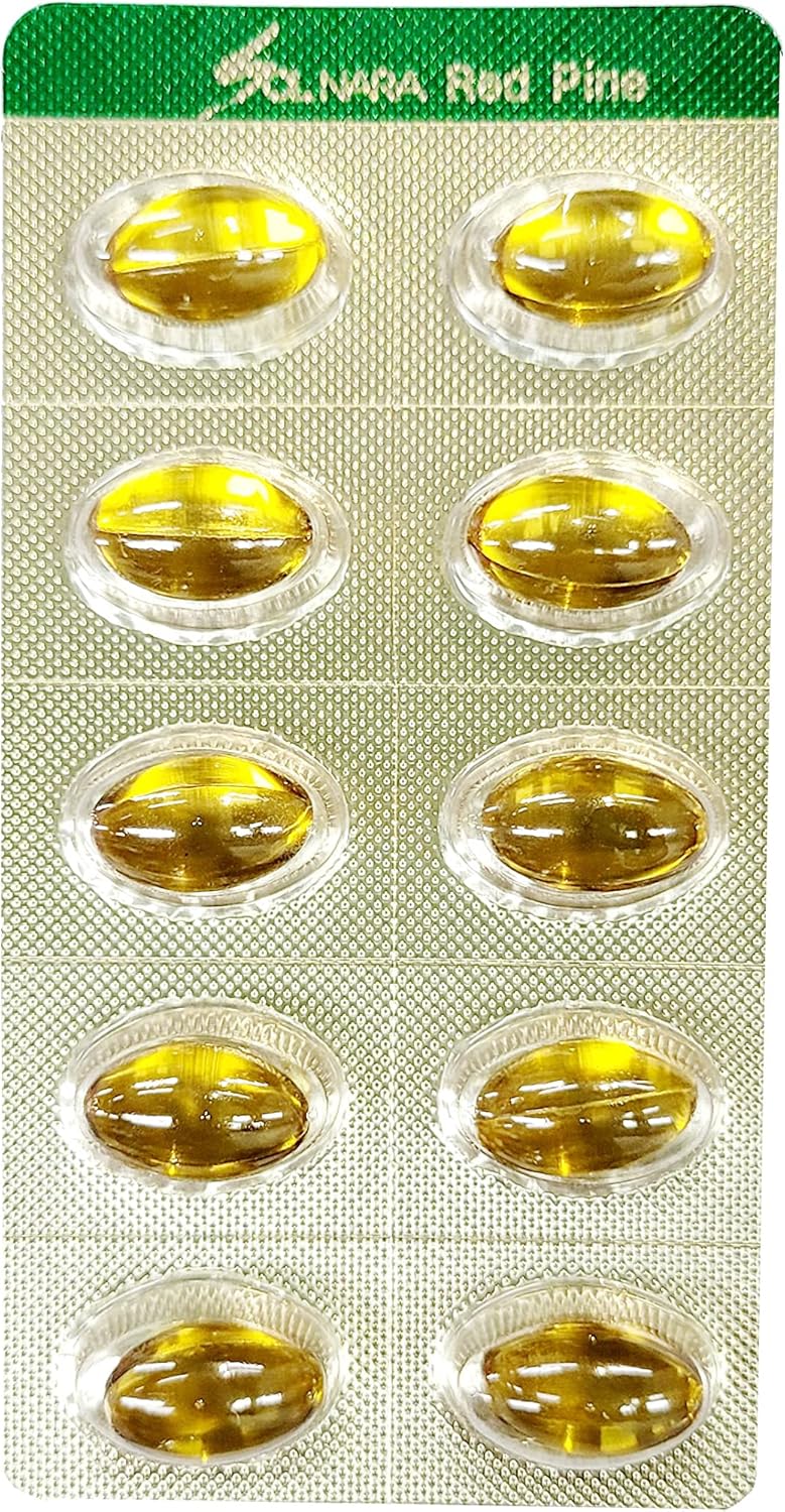 FDA Certified SOLNARA Korean Red Pine Needle Oil Capsules (120 Count) - Pure Red Pine Needle Oil Extract Supplement