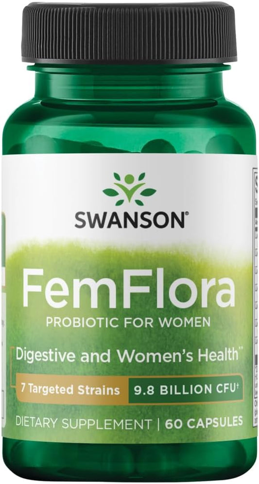 FemFlora Probiotic Supplement for Women - Supports Oral, Gut, and Vaginal Flora - 9 Billion CFU - 60 Capsules