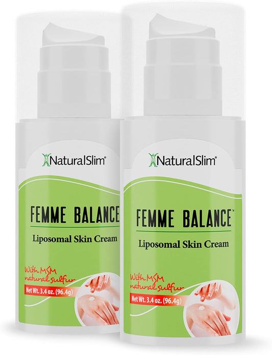 Femme Balance Progesterone Cream for Women - Hormonal Balance & Menopause Support - Natural Skin Cream - 2 Pack - 60 Pumps, 3.4 oz