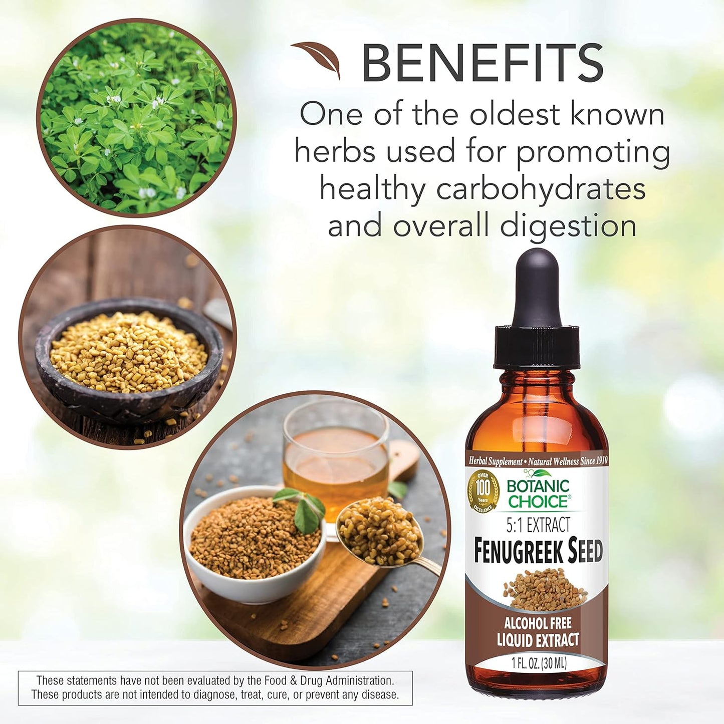 Fenugreek Seed Liquid Extract - 1 Fluid Ounce by Botanic Choice