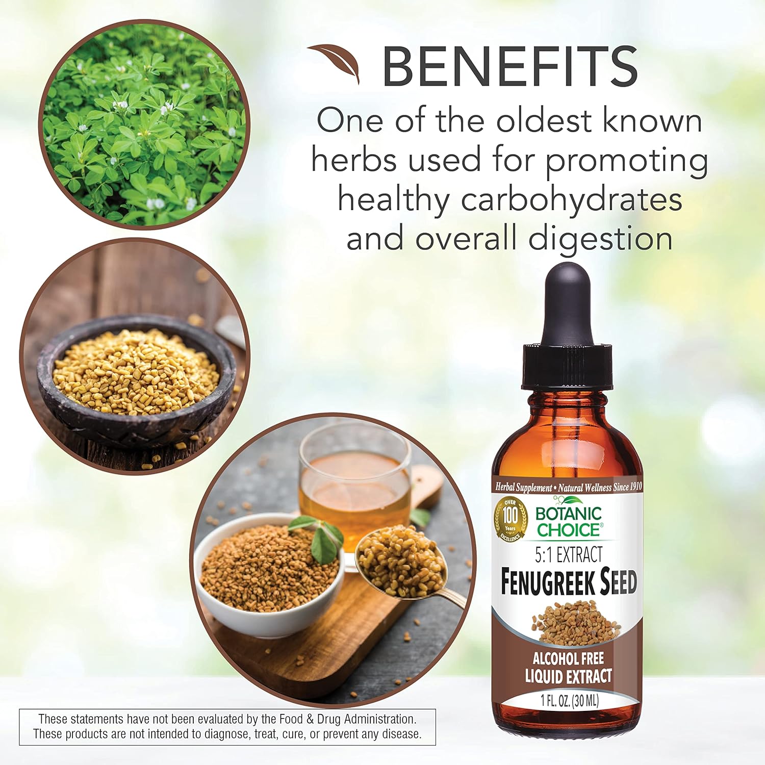 Fenugreek Seed Liquid Extract - 1 Fluid Ounce by Botanic Choice
