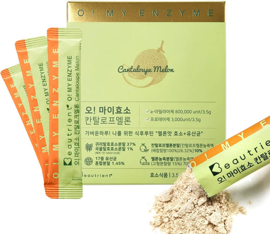 Fermented Enzyme Supplement Powder Sticks with Probiotics for Healthy Digestion & Immune Support, 30 Sticks