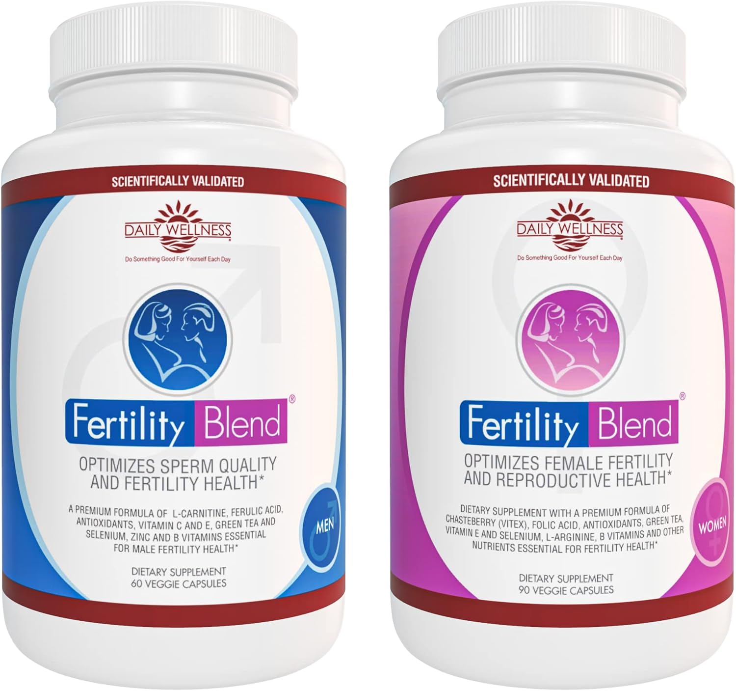 Fertility Boosting Vitamins Bundle for Women and Men - 1 Month Supply
