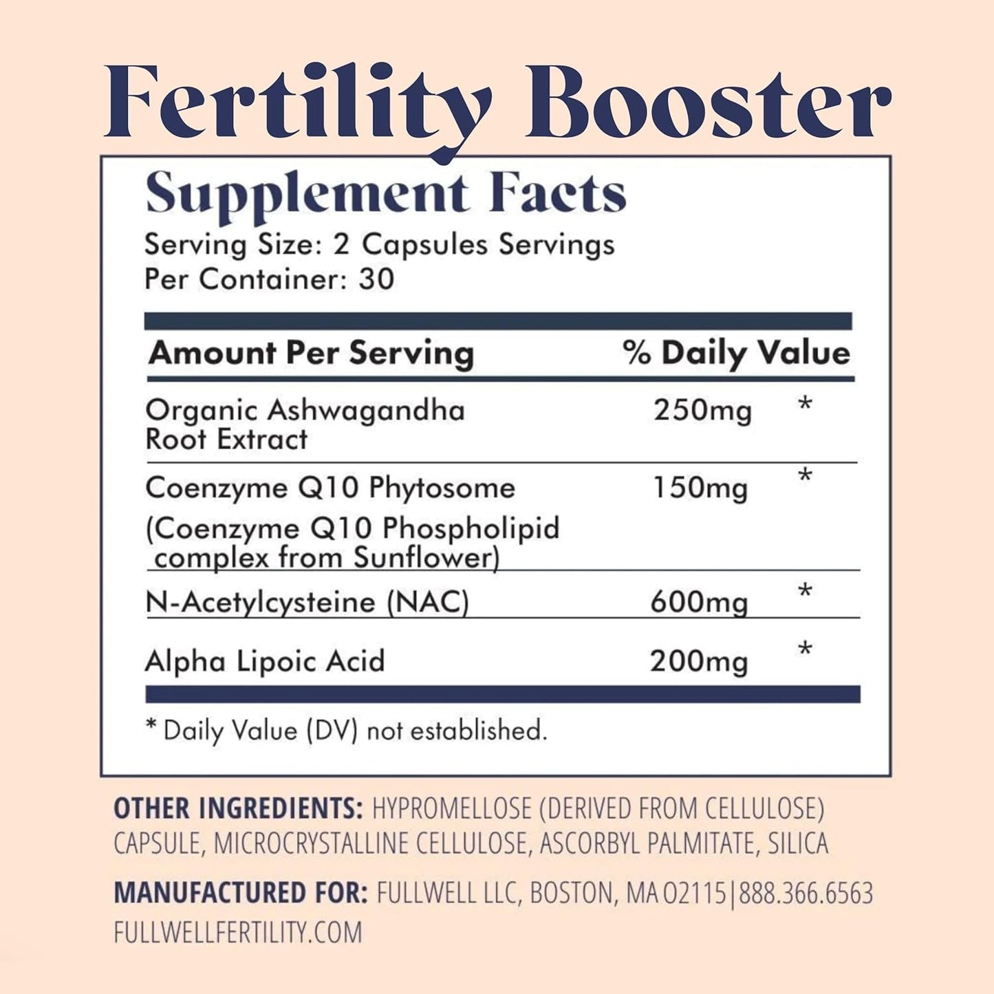 Fertility Trio: Prenatal Vitamin with DHA, Choline, Folate, Omega 3, Coq10, NAC, 26+ Nutrients - Non-GMO, 30 Servings