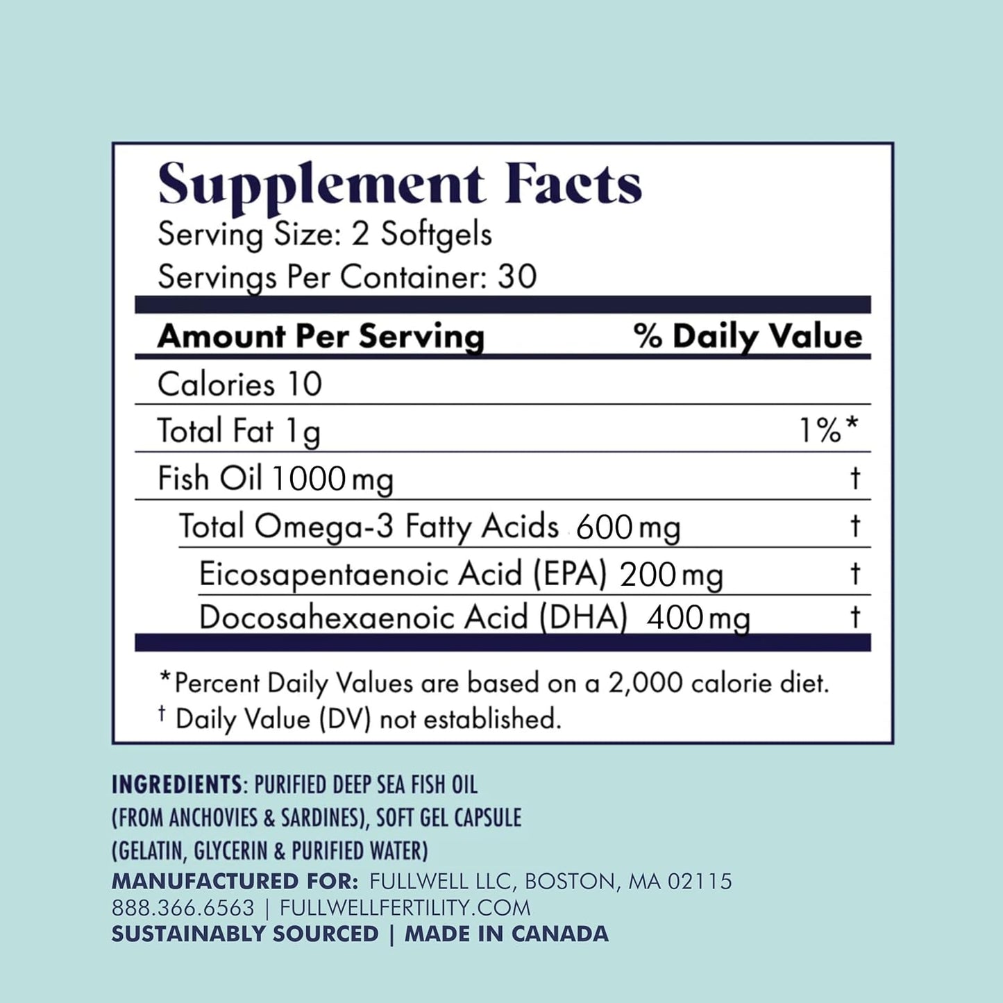 Fertility Trio: Prenatal Vitamin with DHA, Choline, Folate, Omega 3, Coq10, NAC, 26+ Nutrients - Non-GMO, 30 Servings