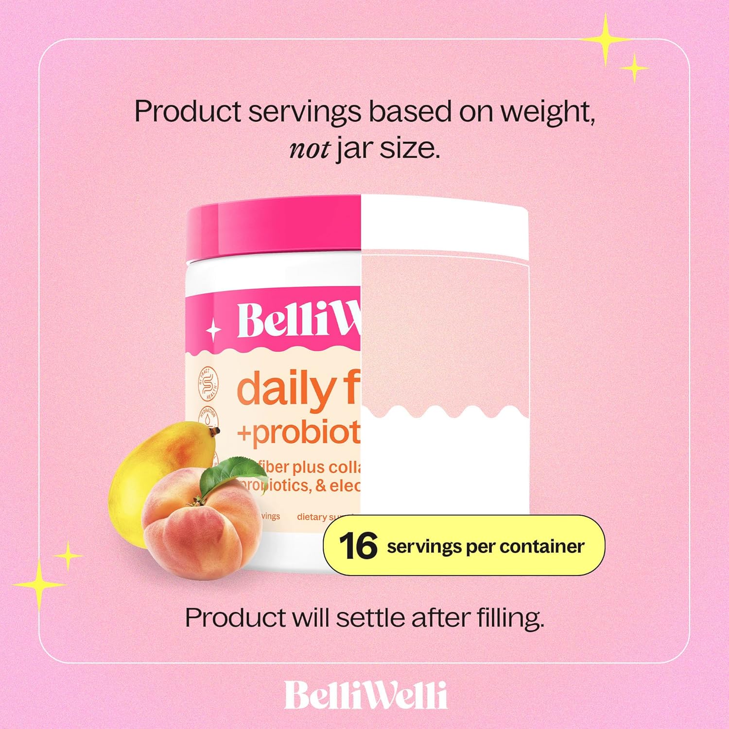 Fiber Supplement Bundle with Collagen, Probiotics & Electrolytes - Peach Mango & Tropical Breeze Flavors - Supports Digestive Health - 32 Servings
