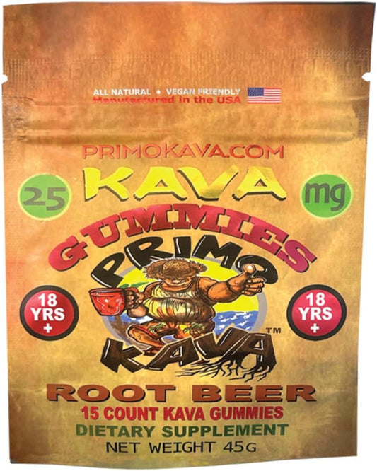 Fiji Kava Gummies | Fast-Acting Calming Relaxation | 25mg Kavalactones | 15 Count | Adaptogenic Blend