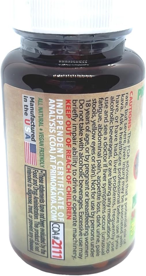 Fiji Kava Kava Capsules | Fast-Acting Extract | 50mg Kavalactones | Adaptogenic Blend | 30 Capsules