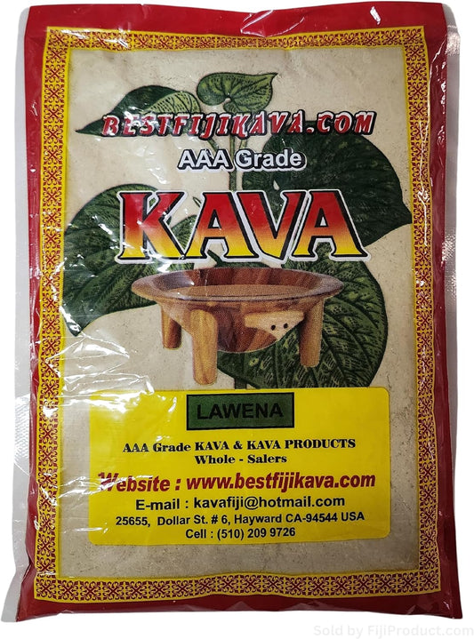 FIJIAN MADE Premium Lewena Kava Root Powder - 1/2 Lb Bag - Herbal Supplement for Kava Root Drink