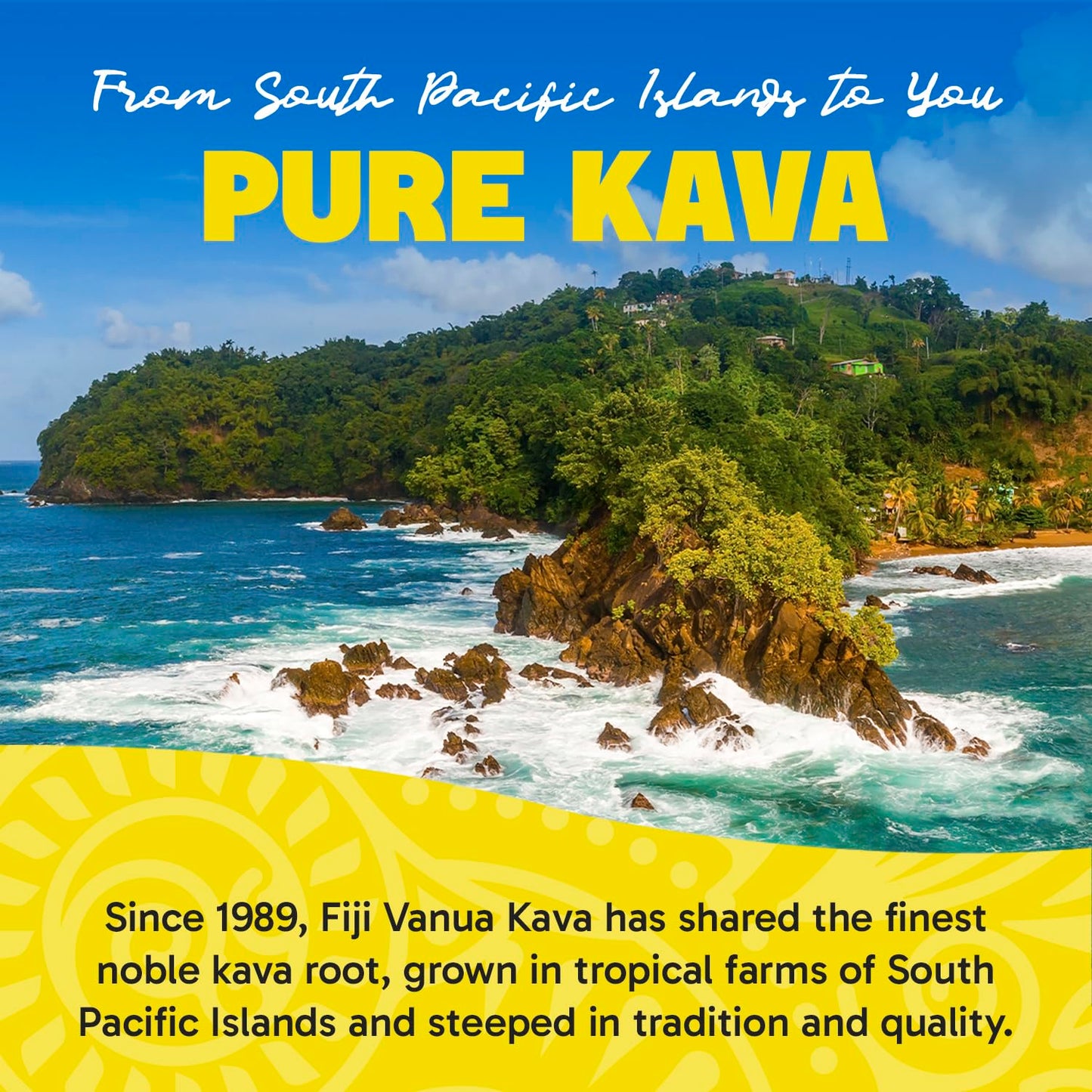 Fijian Vanua Kava Instant Powder - Dehydrated Green Juice Kava Drink, Easy-to-Prepare Herbal Supplement