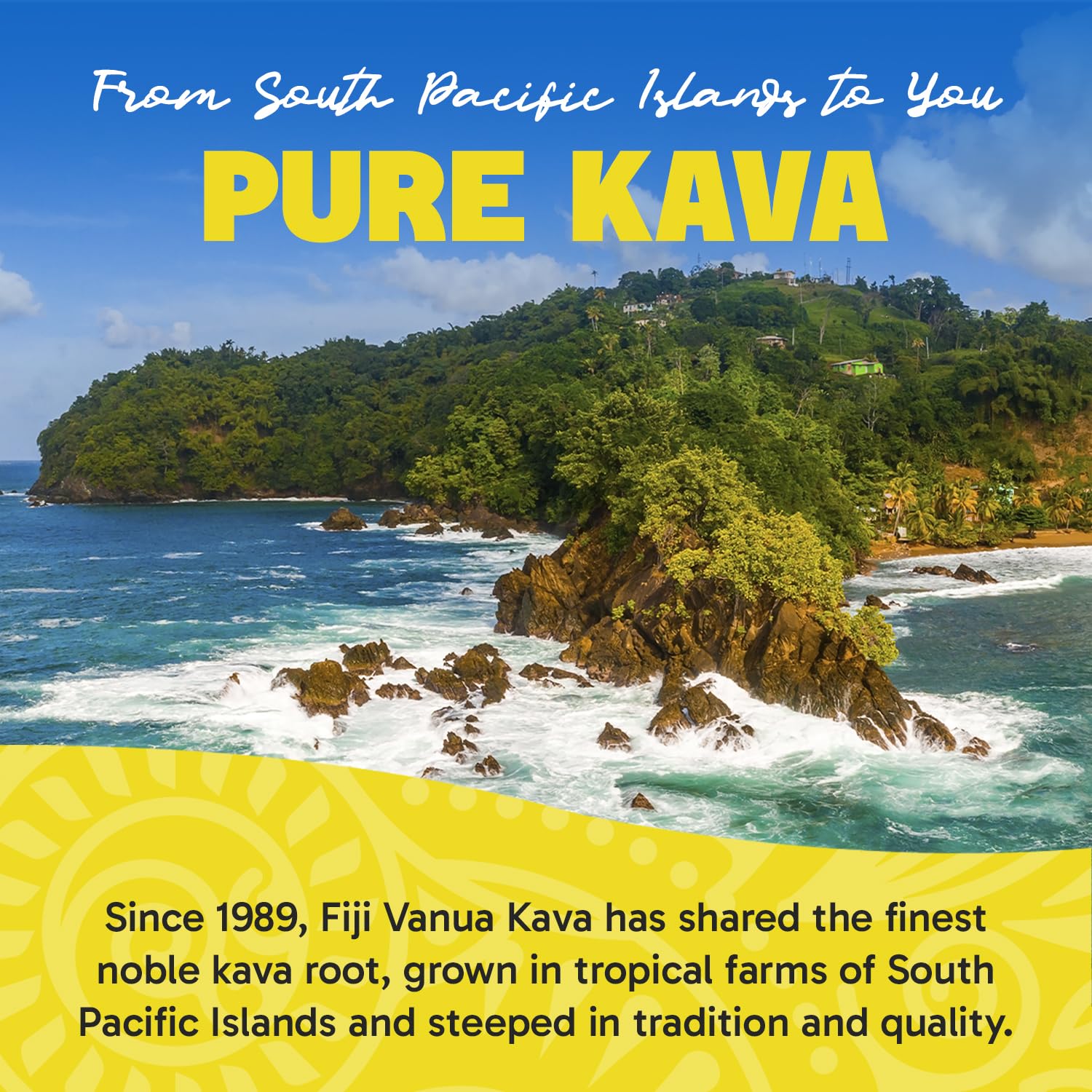 Fijian Vanua Kava Instant Powder - Dehydrated Green Juice Kava Drink, Easy-to-Prepare Herbal Supplement